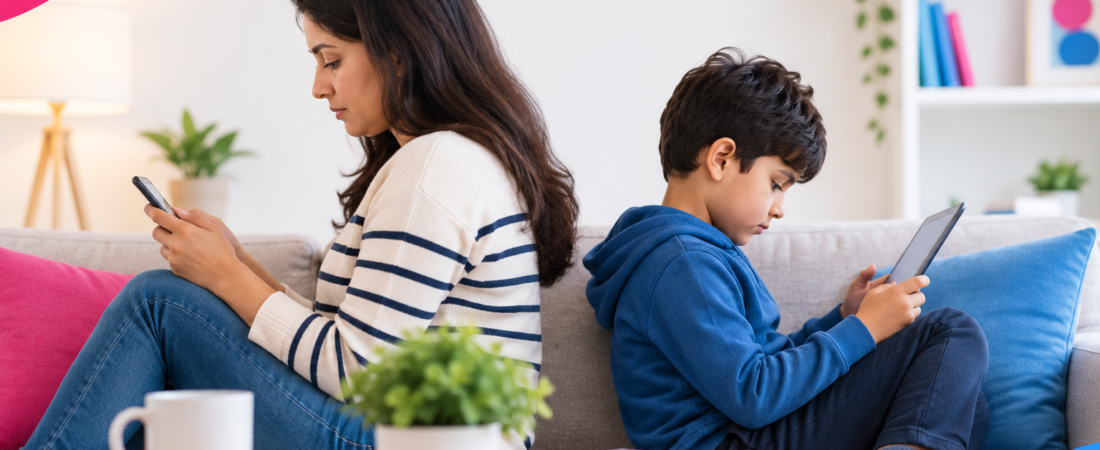 The two-way mirror: what happens when both parent and child are looking at a screen